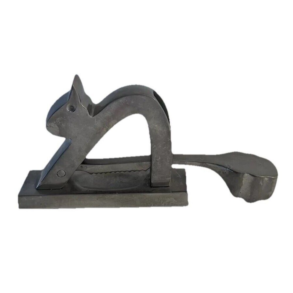 Crate & Barrel Squirrel Nutcracker Silver Kitchen Food Nuts Gift Heavy